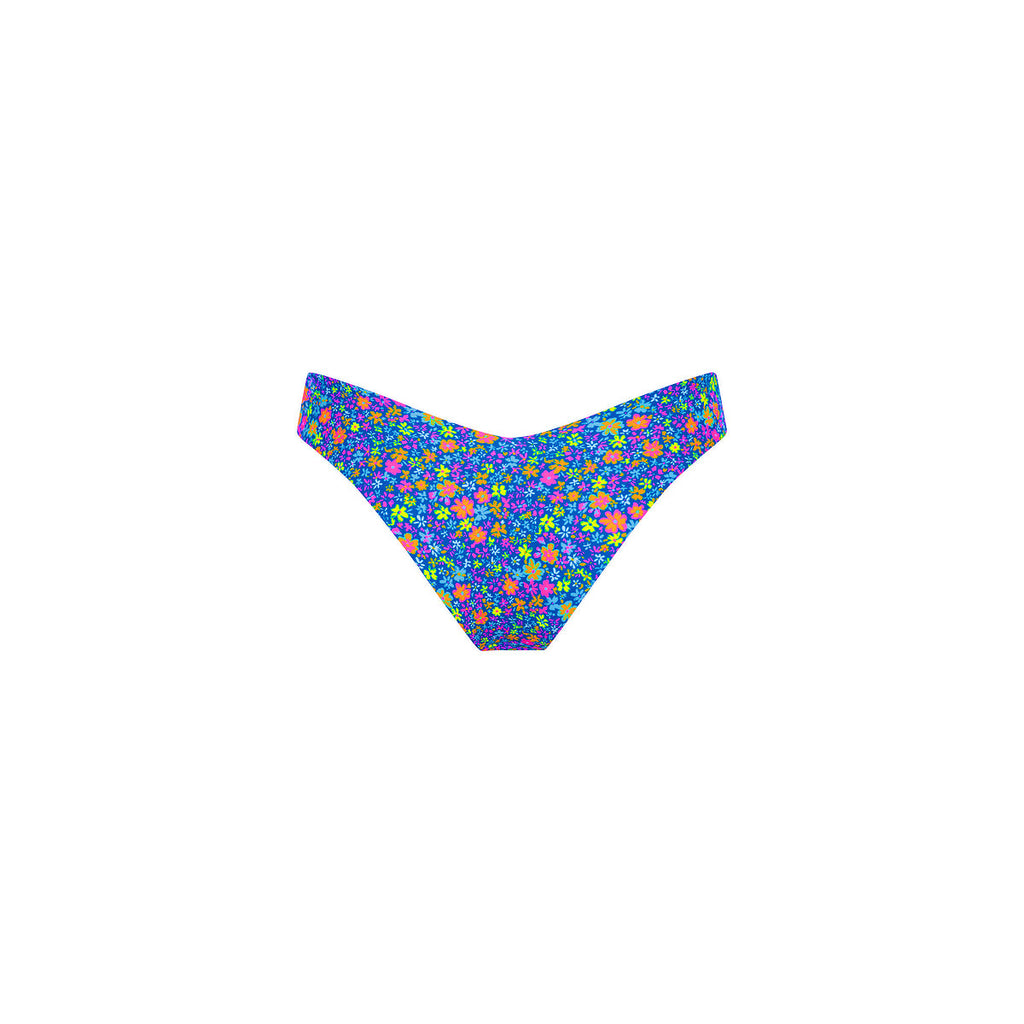 Cheeky V Bikini Bottom - Electric Bloom