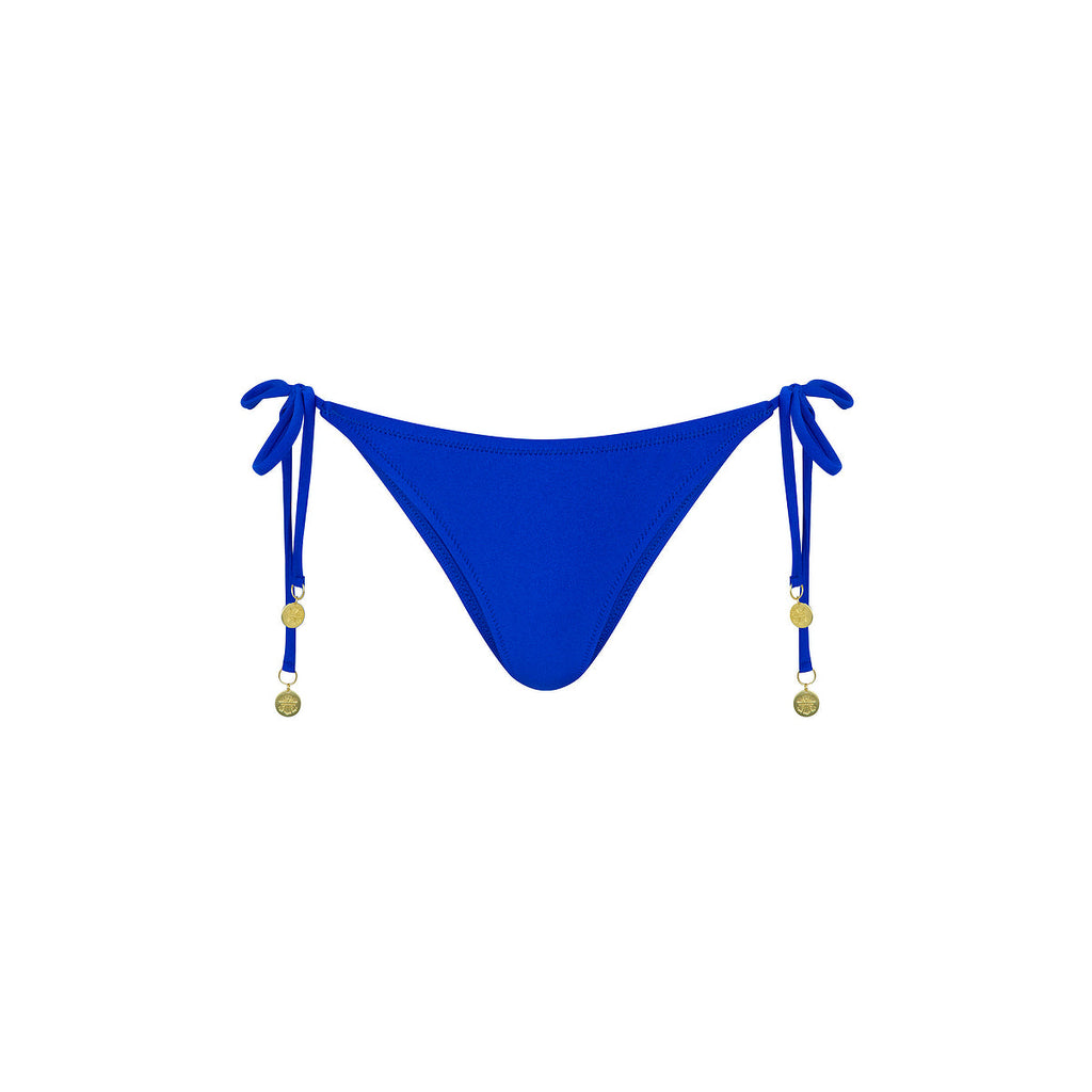 Full Coverage Tie Bikini Bottom - Blue Lagoon