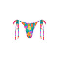 Lettuce Edge Thong Tie Bikini Bottom - Paradise Pop
