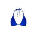 Gathered Stitch Bralette Bikini Top - Blue Lagoon