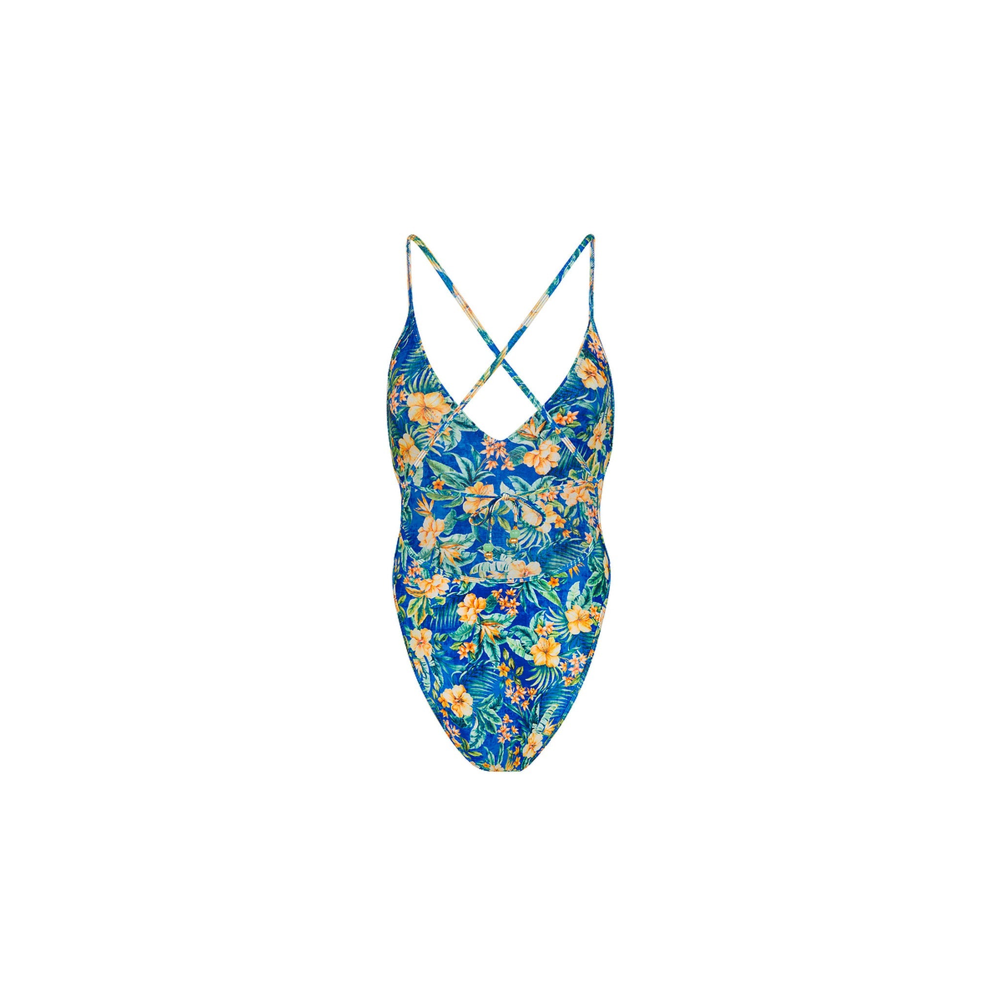 Plunge Cross Back One Piece - Tropez Tides