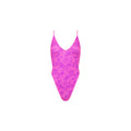 Plunge Cross Back One Piece - Bubble Berry