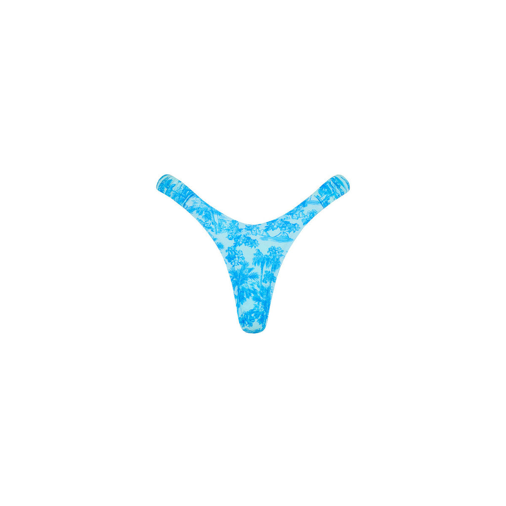 Retro Y Thong Bikini Bottom - Ocean Paradise