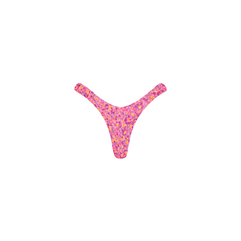 Retro Y Thong Bikini Bottom - Gelato Bloom