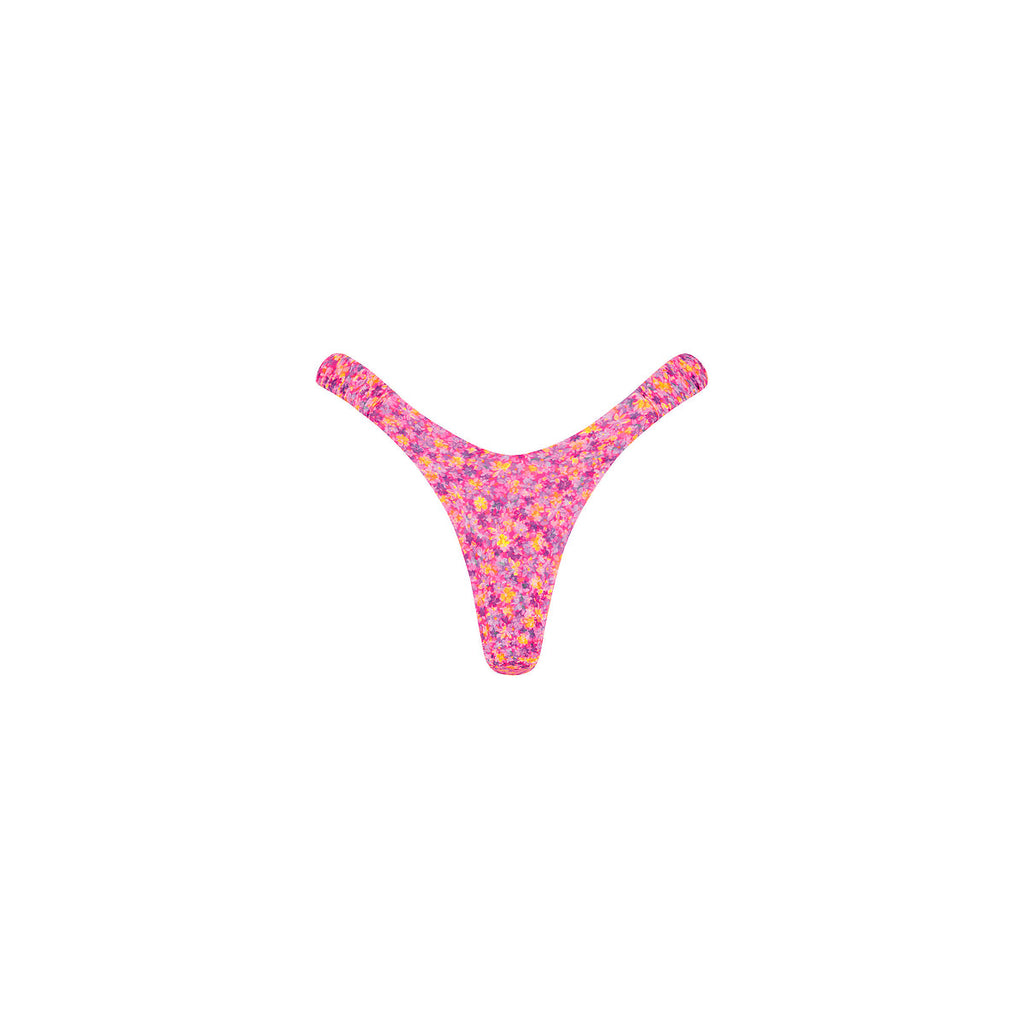 Retro Y Thong Bikini Bottom - Gelato Bloom
