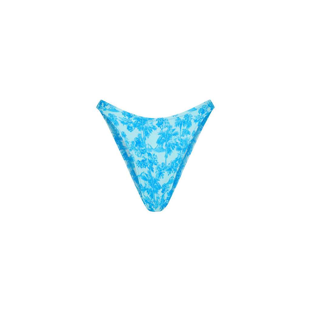 High Leg Vintage Bikini Bottom - Ocean Paradise