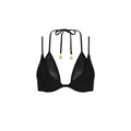 Layered Mesh Underwire Bikini Top - Twilight Black