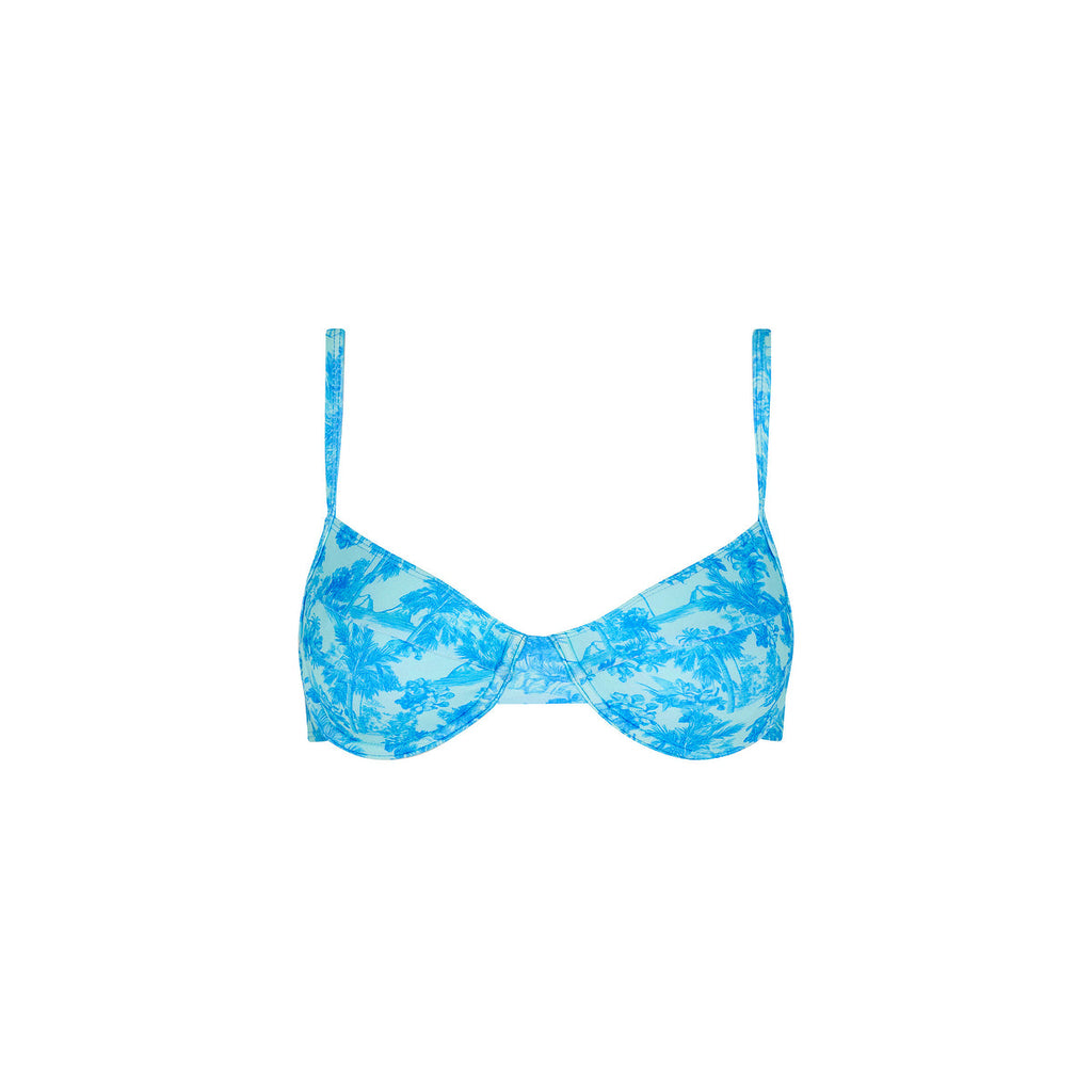 Ditzy Underwire Bra Bikini Top - Ocean Paradise