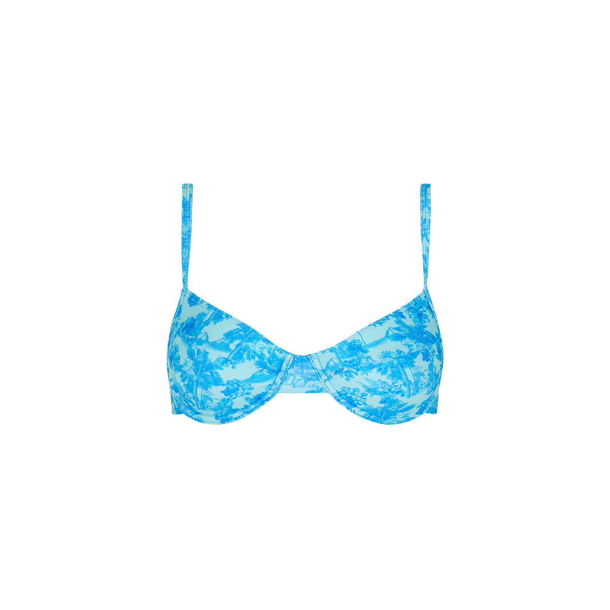 Ditzy Underwire Bra Bikini Top - Ocean Paradise