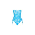 Ruched Bandeau Classic Cut One Piece - Ocean Paradise