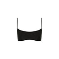 Invisible Underwire Crop Bikini Top - Twilight Black